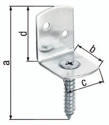 Sichere Zahlung Flechtzaunhalter 83x32x30x38mm TZN L-Form GAH VE: 100 Stück
