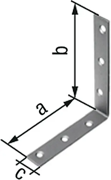 Stuhlwinkel L.75 x 75mm B.16mm S.2mm VA Loch-D.5,5mm GAH VE: 25 Stück Abverkauf