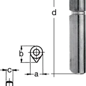 Profilrolle Band-L.140mm STA blk Stift-Ø 9mm GAH Top-Angebot
