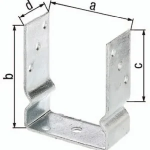 U-Pfostenträger ETA-10/0210 91x150x100x60mm TZN z.Aufschr.GAH Top-Preis