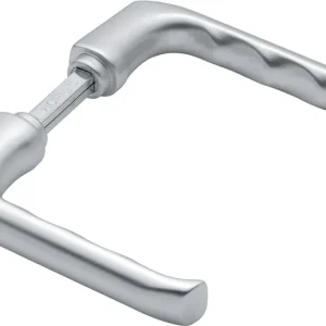 Nur Heute Türdrückerpaar London 113 Alu.F1 o.Rosetten 4-KT.8mm HOPPE