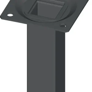 Preiswert Möbelfuß schwarz RAL 9005 25x25mm H.200mm Platte ALFER ALUMINIUM VE: 4 Stück