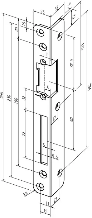 Angebot Sicherh.-Winkelschließbl.069 S.3mm STA weiß DIN R ASSA ABLOY