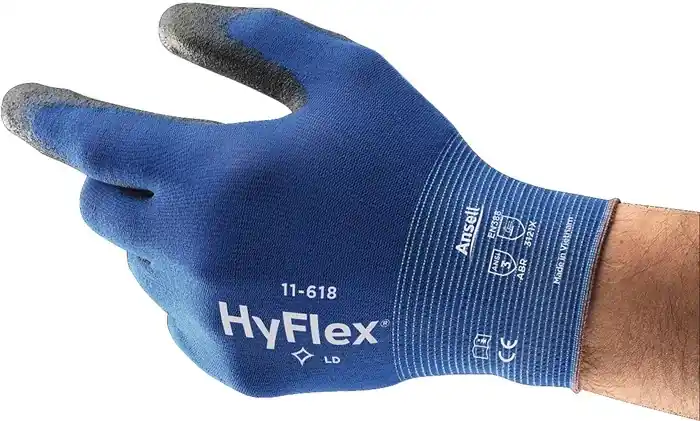 Nur Für Kurze Zeit Handschuhe HyFlex® 11-618 Gr.11 blau/schwarz EN 388 PSA II Nyl.m.PU ANSELL VE: 12 Paare