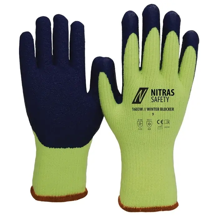 Angebot Kälteschutzhandschuhe WINTER BLOCKER Gr.10 neongelb/blau EN 388,EN 511 PSA II VE: 12 Paare
