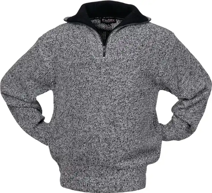 Schneller Versand Pullover Gr.XL schwarz/weiß-meliert