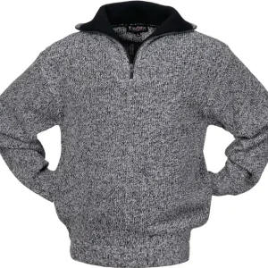 Markenprodukt Pullover Gr.XXL schwarz/weiß-meliert