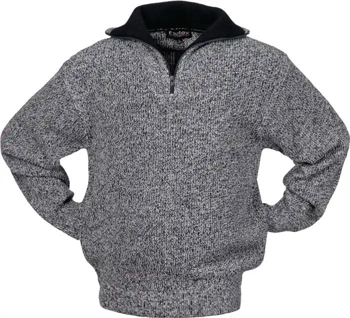 Markenprodukt Pullover Gr.XXL schwarz/weiß-meliert