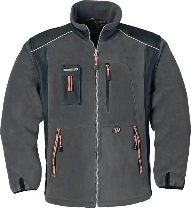 Fleecejacke Gr.M dunkelgrau/schwarz/orange TERRATREND Neue Kollektion
