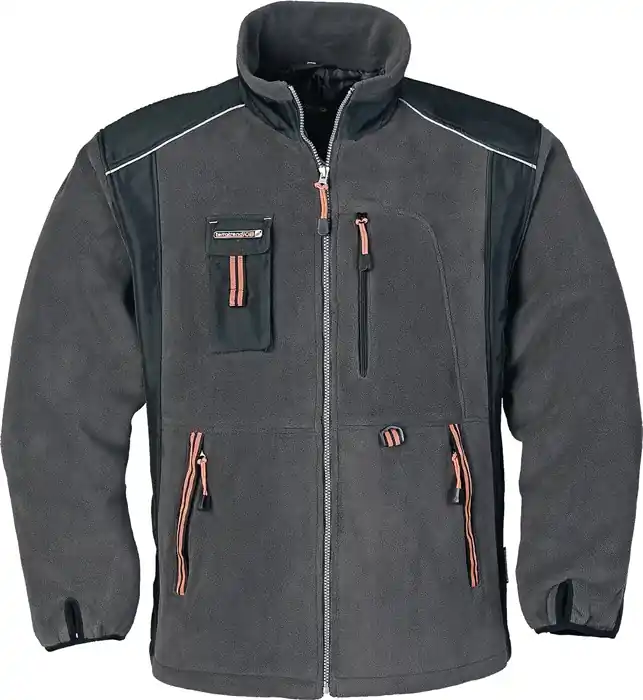 Fleecejacke Gr.L dunkelgrau/schwarz/orange TERRATREND Preiswert