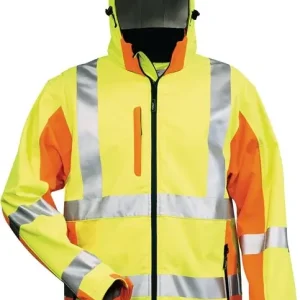 Solange Der Vorrat Reicht Warnschutz-Softshelljacke JIM Gr.XL gelb/orange