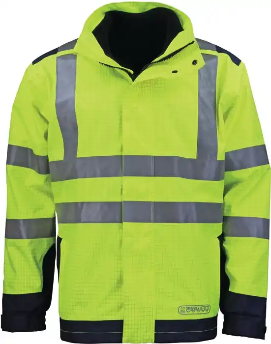 Must-Have Wetter-,Flamm- u.Warnschutzjacke Gr.M gelb/blau ASATEX