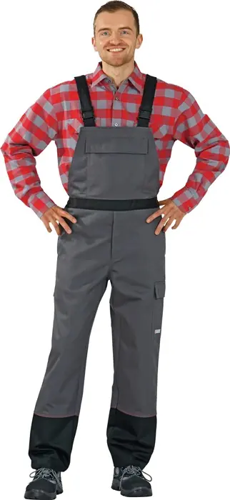 Schweißerschutzlatzhose Weld Shield Gr.48 grau/schwarz Super-Preis