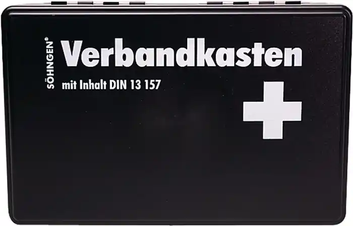 Preiswert Betriebsverbandkasten,kl.KIEL B260xH160xT80ca.mm schwarz SÖHNGEN
