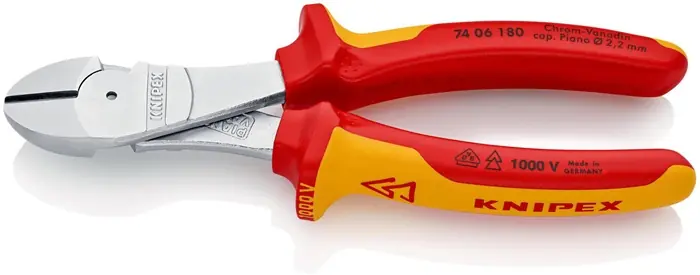 Beliebt Kraftseitenschneider L.180mm VDE Form 0 Mehrkomp.-Hüllen KNIPEX