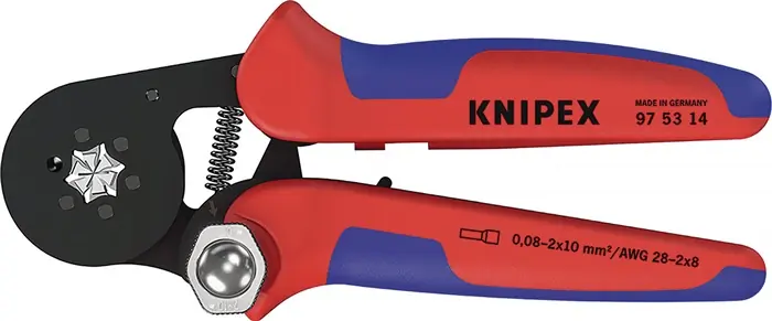 Ausverkauf Aderendhülsenzange Gesamt-L.180mm 0,08-10,0 (AWG 28-7)mm² brün.Mehrkomp.-Hüllen