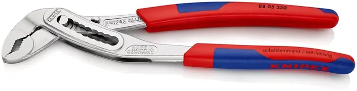 Ausverkauf Wasserpumpenzange Alligator® L.250mm Spann-W.46mm verchr.2K-Hülle KNIPEX