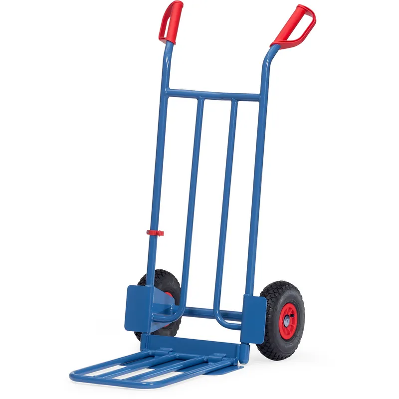 Kracherpreis fetra Paketkarre pulverbeschichtet blau/RAL 5007 Höhe 1150 mm