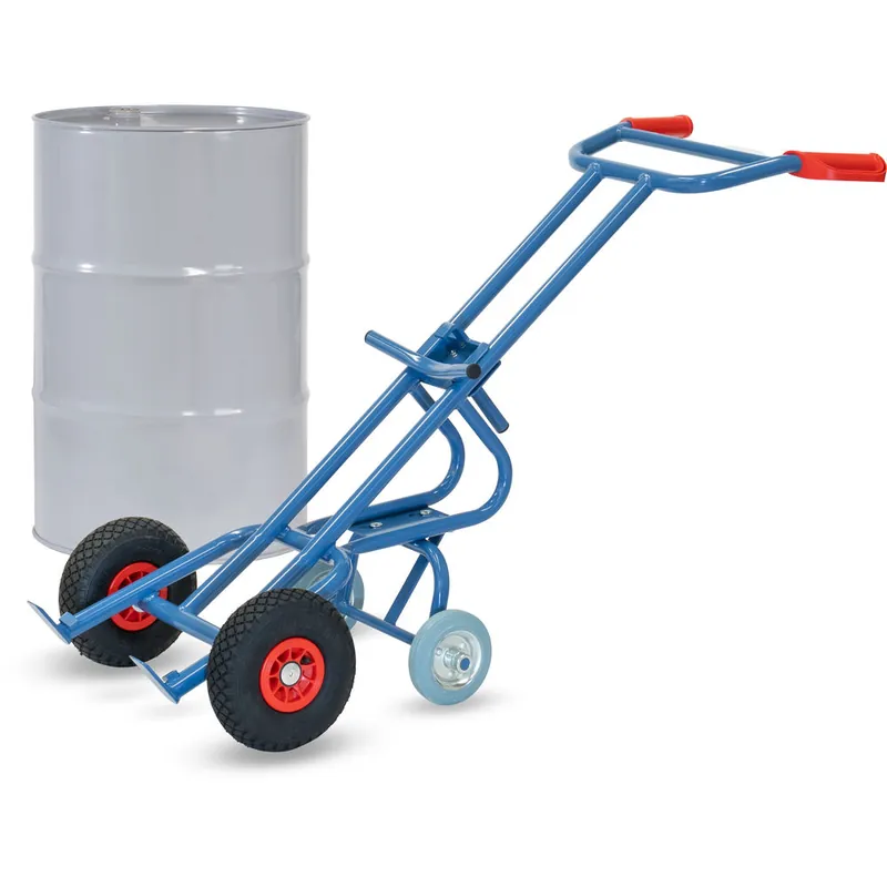 Top-Seller fetra Fasskarre mit 2 Stützrädern für 200 Liter Fässer