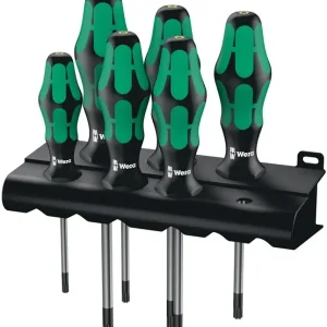 Garantierte Lieferung Schraubendrehersatz 367/6 TORX BO 6-tlg.TORX® m.Bohr.2K-Griff Rundkl.WERA