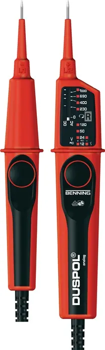 Spannungsprüfer DUSPOL® analog 12-1000 V AC/DC zweipolig BENNING Finale Aktion