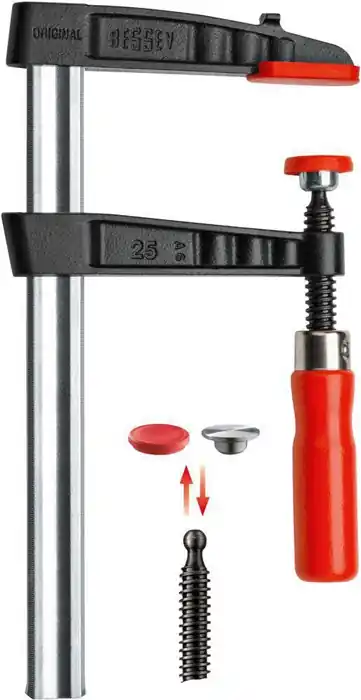 Temperguss-Schraubzwinge TG Spann-W.300mm A.140mm Holzgr.32x10mm BESSEY Letzte Chance