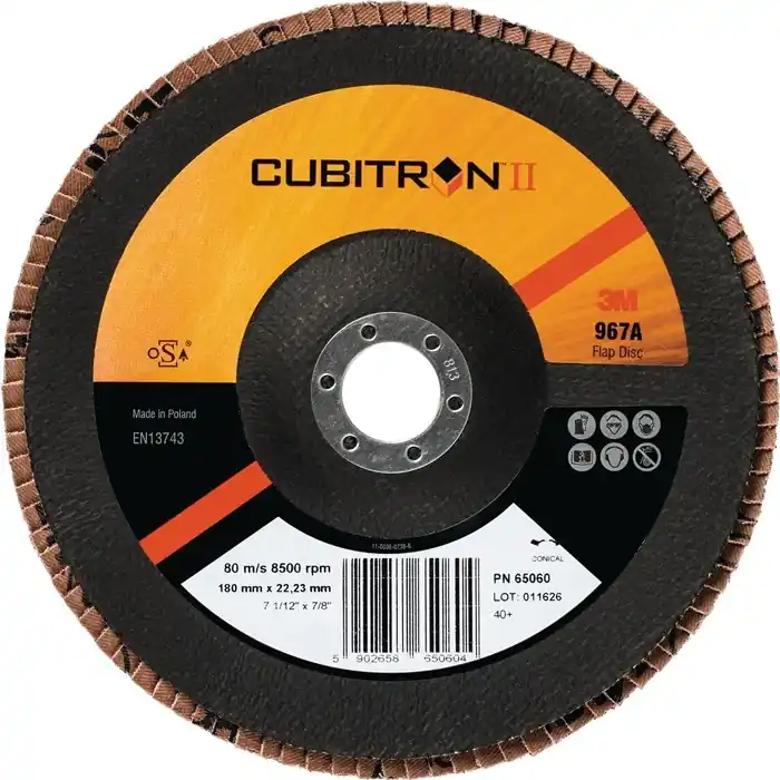 Fächerscheibe Cubitron™ II 967A D.125mm K.40+ kon.INOX CO 3M VE: 10 Stück Direktkauf