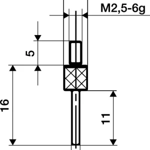 Markenware Messeins.D.1,5mm L.50mm Stift M2,5 STA z.Messuhren KÄFER