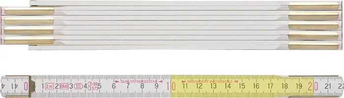 Letzte Chance Gliedermaßstab 9142 L.2m B.16mm mm/cm EG III Buche weiß-gelb BMI