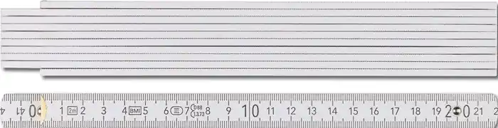 Sofort Bestellen Gliedermaßstab 9072 L.2m B.16mm mm/cm EG III Buche weiß BMI