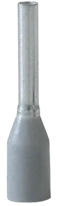 Billig Aderendhülse L.L1/L2 14,0/8,0mm grau m.Ku.-Kragen 100St./Btl.