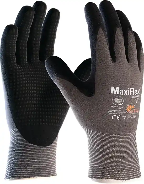 Highlight Handschuhe MaxiFlex® Endurance™ 34-844 Gr.10 grau/schwarz Nyl.m.Nitrilschaum VE: 12 Paare
