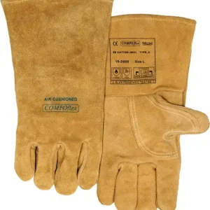 Schweißerhandschuhe Bucktan Gr.XXL (10,5) gelb Rindspaltleder 5 PA VE: 5 Paare Nur Heute