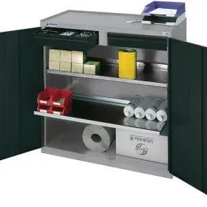 Werkzeug-/Beistellschrank H1000xB1000xT500mm 2Schubl.2Bd.lichtgrau/anthrazitgrau Heißes Angebot