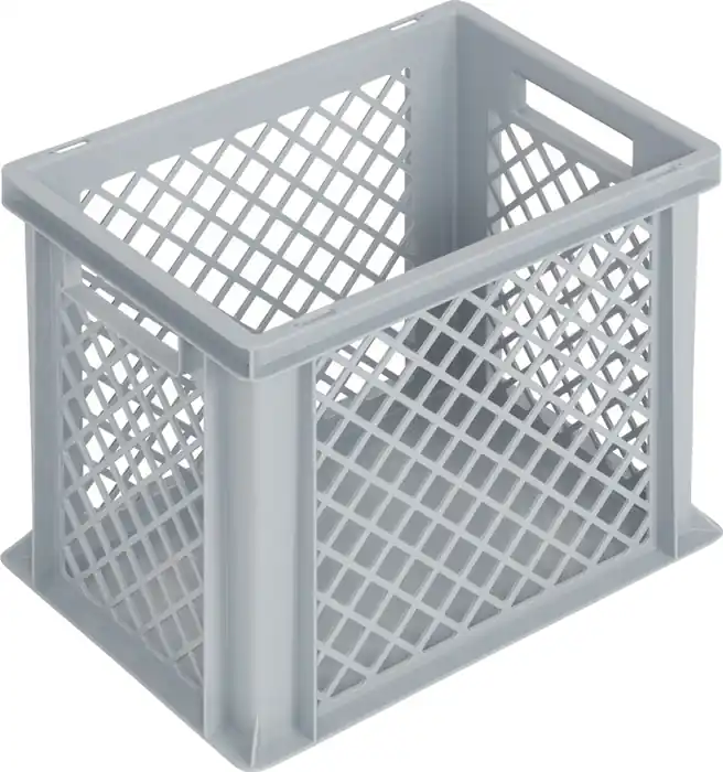 Begrenztes Angebot Transportbehälter L400xB300xH320mm grau PP Durchfassgr.Seitenwände durchbrochen