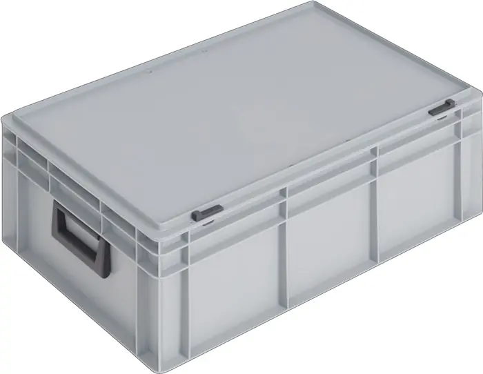 Ku.-Koffer L600xB400xH233mm PP 2 Griffe Schiebeverschluss grau 42l LOCKWEILER Preisreduziert