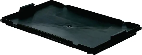 Deckel L600xB400mm schwarz PP f.Drehstapelbehälter LA-KA-PE Preisknaller