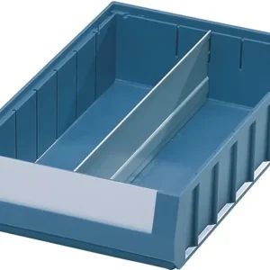 Aktuell Längsteiler f.Regalkasten L 400xH 90mm Stahlbl.grau 10St./Btl.