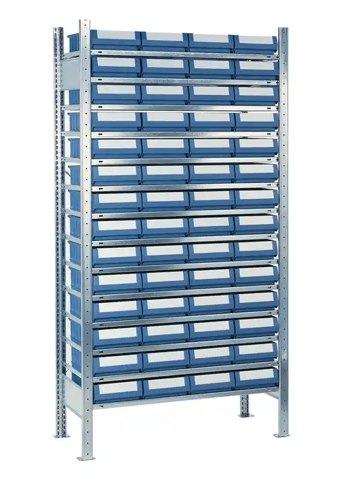 Finale Aktion Steckregal H2000xB1000xT400mm Anbauregal 14 Stahlböden 56 x 5