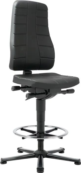 Arbeitsdrehstuhl All-In-One Highline Bodengleiter+Fußring Integralschaum schwarz Jetzt Bestellen