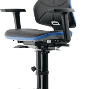 Arbeitsdrehstuhl Neon Bodengleiter+Aufstiegshilfe o.Polsterelement blau Solange Der Vorrat Reicht
