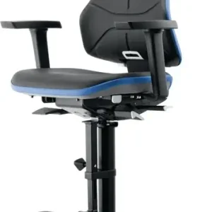 Arbeitsdrehstuhl Neon Bodengleiter+Aufstiegshilfe grau Synchrontechnik BIMOS Kracherpreis
