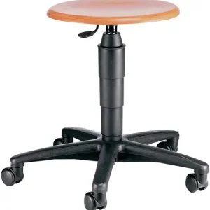 Aktuell Drehhocker m.Rollen Buche natur Sitz-H.420-550mm TOPSTAR