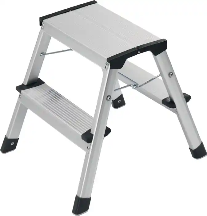 Klapptritt D60 Stufen 2 Plattform-H.400mm Alu.m.Anti-Rutsch-Riffelung HAILO Mega-Angebot