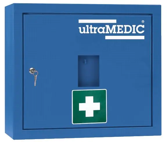 Super-Preis Anbau-Verbandschrank ultraTOP-LOCKER "022", ohne Inhalt, blau