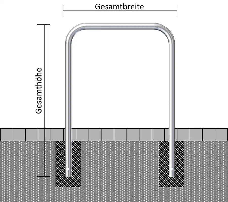 Garantierte Lieferung Rohrbügel Ø 60 mm, fv., ohne Querholm, zum Einbetonieren