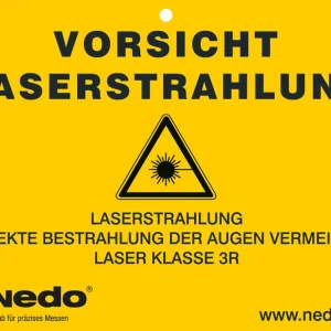 Nedo Laserwarnschild für Laserklasse 3R Rabatt