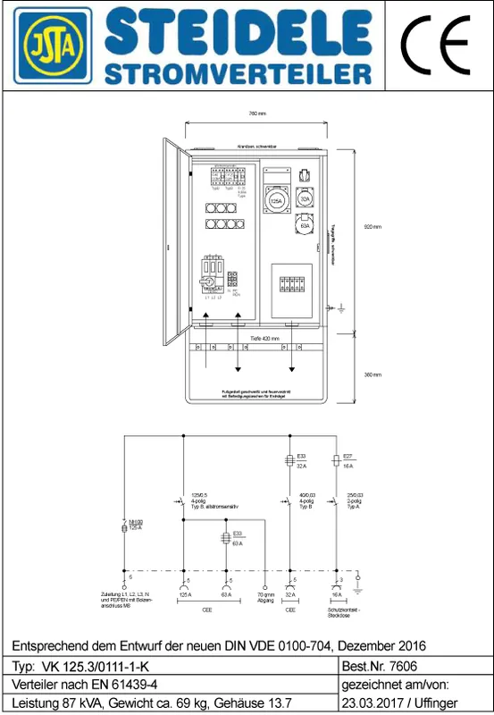 Steidele Kranverteiler VK 125.3/0111-1-K Preisreduziert