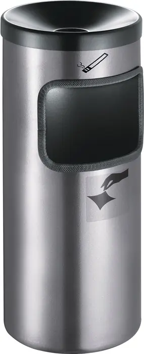 Sicherheitswandascher Ø180xH410mm neusilber m.Kippvorrichtung TKG Markenware