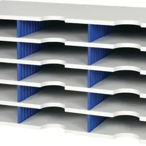 Sortierablage Trio 15 Fächer H363xB723xT331mm Polystyrol grau/blau STYRO Neue Ware